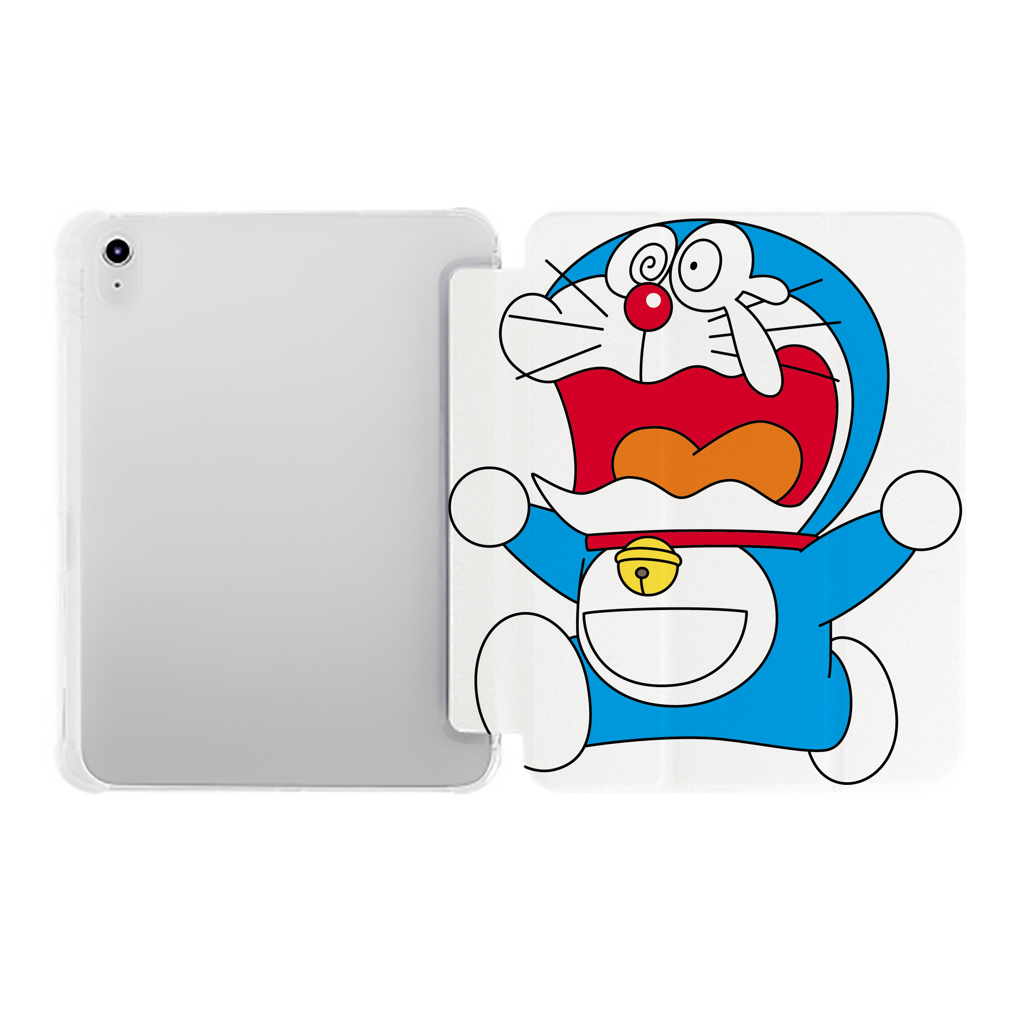 （画像用） ドラえもん Doraemon IPad ケース ペン収納付き 三つ折りスタンド PUレザー×シリコン 対応機種9.5/10.5/10.9インチ